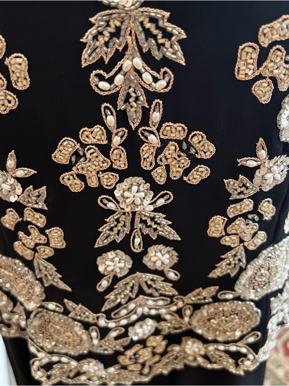 JKara Black Beaded Sleeveless Evening Gown Size 12 - Picture 10 of 13
